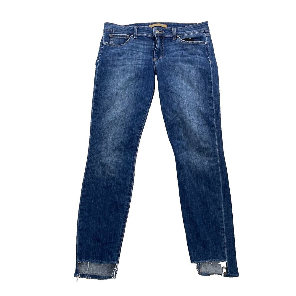 Joes Jeans Women's Straight Ankle Size 30 x 27 Inseam Blue Frayed Hems 66-10